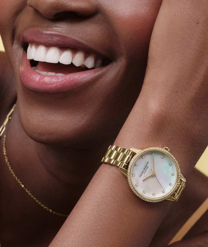 Main Image 3 of Olivia Burton Classic Captivate 34mm Mother Of Pearl & Gold Tone Watch