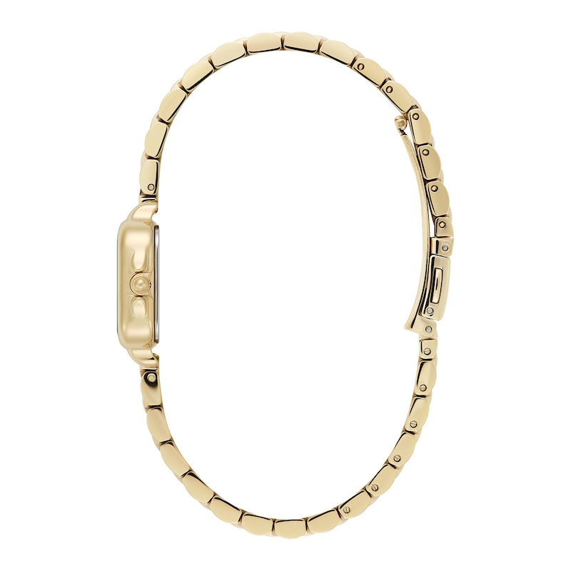 Main Image 4 of Olivia Burton Mini Grosvenor 20mm Square Crystal Gold Tone Bracelet Watch