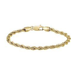 BOSS Men's Myles Gold Tone Cuff With Rope Style Chain