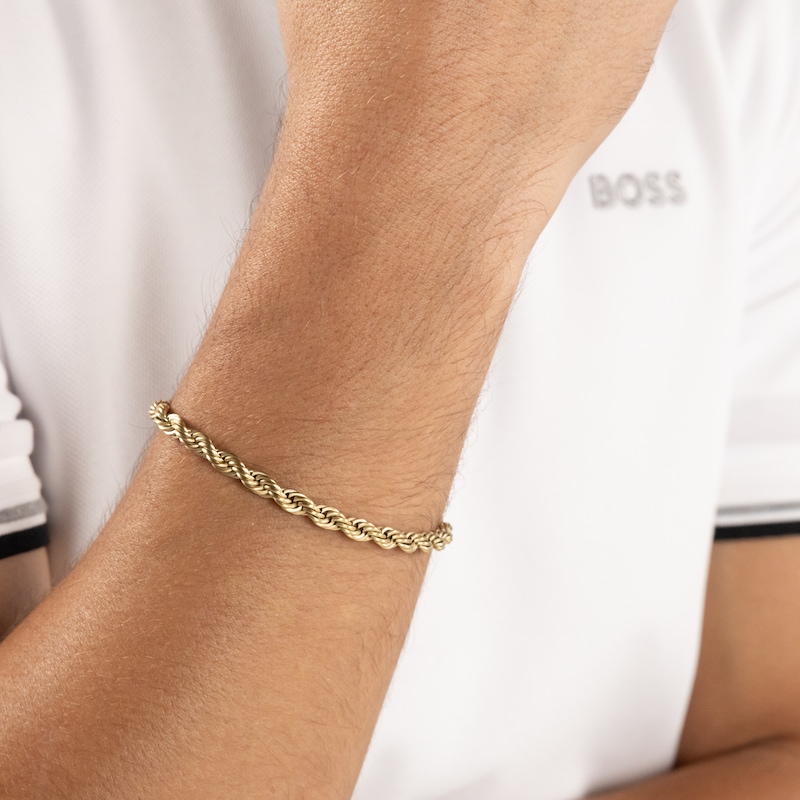 Main Image 5 of BOSS Men's Myles Gold Tone Cuff With Rope Style Chain