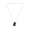 Thumbnail Image 4 of BOSS Men's Devon Black Leather & Silver Tone Double Tag Pendant Necklace