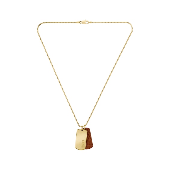 Boss Gents Devon Gold Ip Necklace - Image 6
