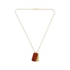 Thumbnail Image 3 of BOSS Men's Devon Brown Leather & Gold Tone Double Tag Pendant Necklace