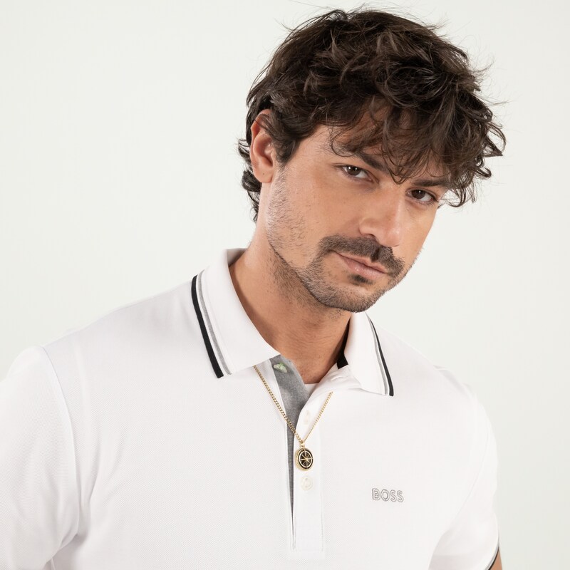 Main Image 6 of BOSS Men's North Gold Tone Medallion Pendant Necklace