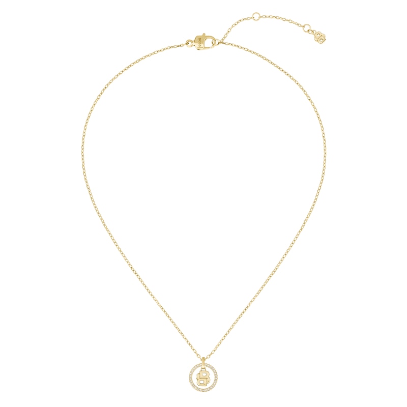 Main Image 2 of BOSS Women's Divine Gold Tone Double B Monogram Pendant Necklace