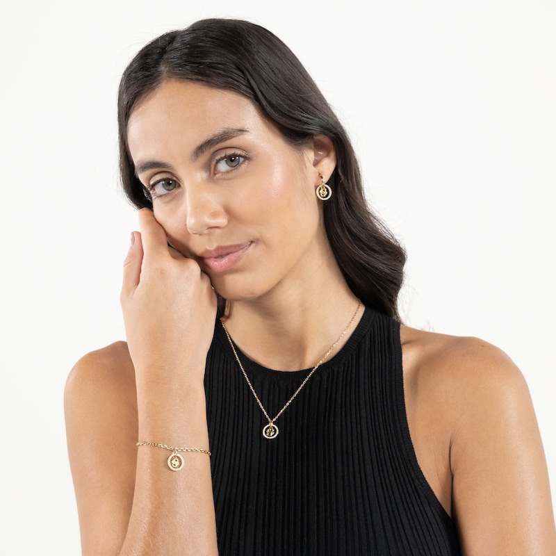 Main Image 4 of BOSS Women's Divine Gold Tone Double B Monogram Charm Bracelet