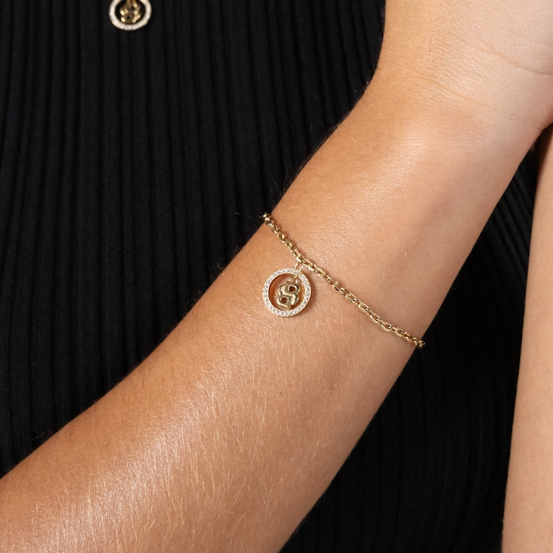 Main Image 5 of BOSS Women's Divine Gold Tone Double B Monogram Charm Bracelet