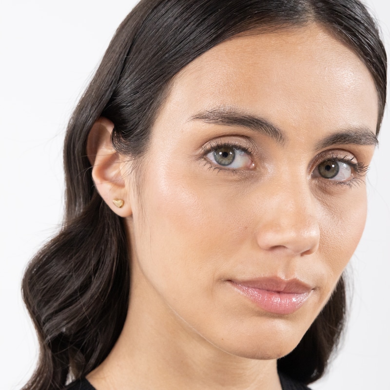 Main Image 4 of BOSS Women's Honey Hearts Shaped Gold Tone Stud Earrings