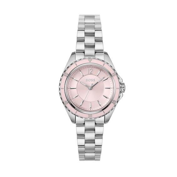 Women's Boss Sage ' Pink Dial & Stainless Steel Bracelet Watch