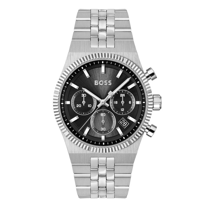 Main Image 1 of BOSS Candor Men's Chronograph Black Dial & Stainless Steel Bracelet Watch