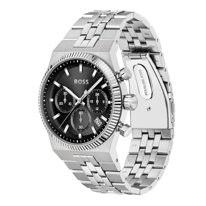 Main Image 3 of BOSS Candor Men's Chronograph Black Dial & Stainless Steel Bracelet Watch
