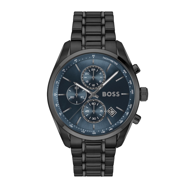 Main Image 1 of BOSS Grand Prix Men's Chronograph Blue Dial & Stainless Steel Bracelet Watch