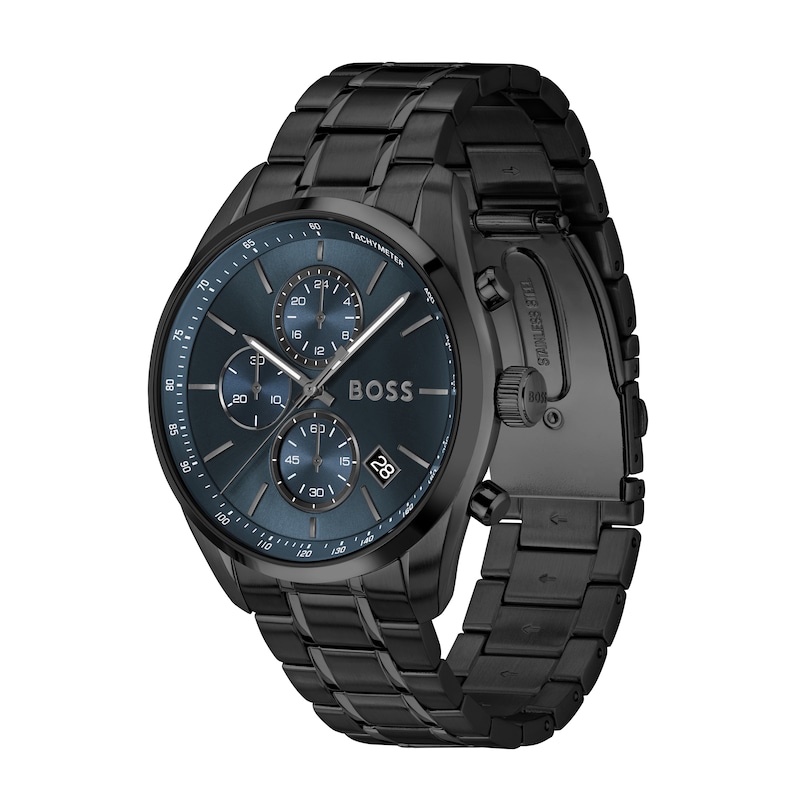 Main Image 3 of BOSS Grand Prix Men's Chronograph Blue Dial & Stainless Steel Bracelet Watch