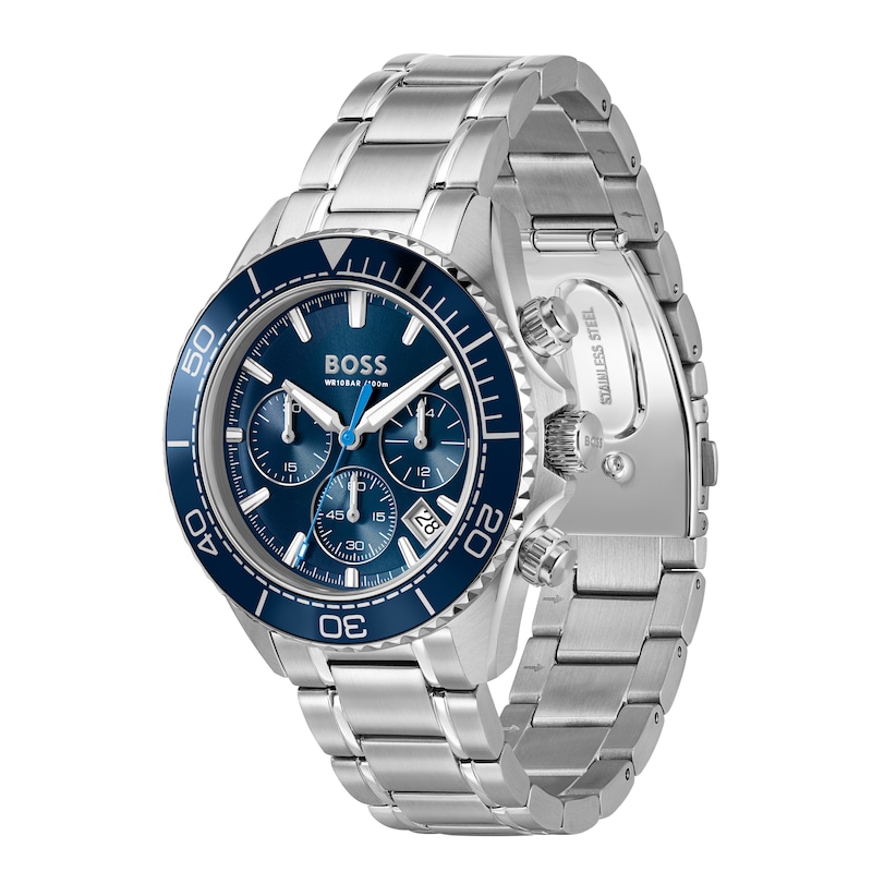 Main Image 3 of BOSS Sealiner Men's Chronograph Blue Dial & Stainless Steel Bracelet Watch