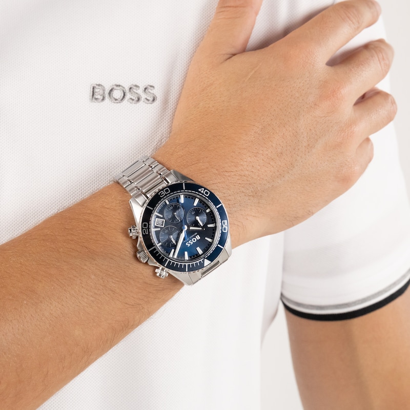 Main Image 4 of BOSS Sealiner Men's Chronograph Blue Dial & Stainless Steel Bracelet Watch