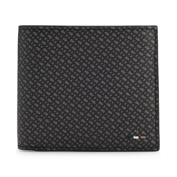BOSS Black Leather B Design 8CC Wallet
