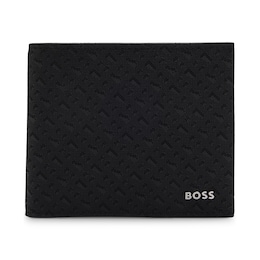 BOSS Black Leather Pattern 8CC Wallet