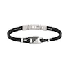 Thumbnail Image 1 of Emporio Armani Stainless Steel & Leather ID Bracelet