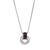 Thumbnail Image 1 of Emporio Armani Stainless Steel & Brown Leather Pendant Necklace