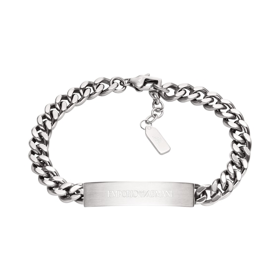 Men's Emporio Armani Stainless Steel Id Bracelet