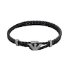 Thumbnail Image 1 of Emporio Armani Men's Gunmetal Leather ID Bracelet