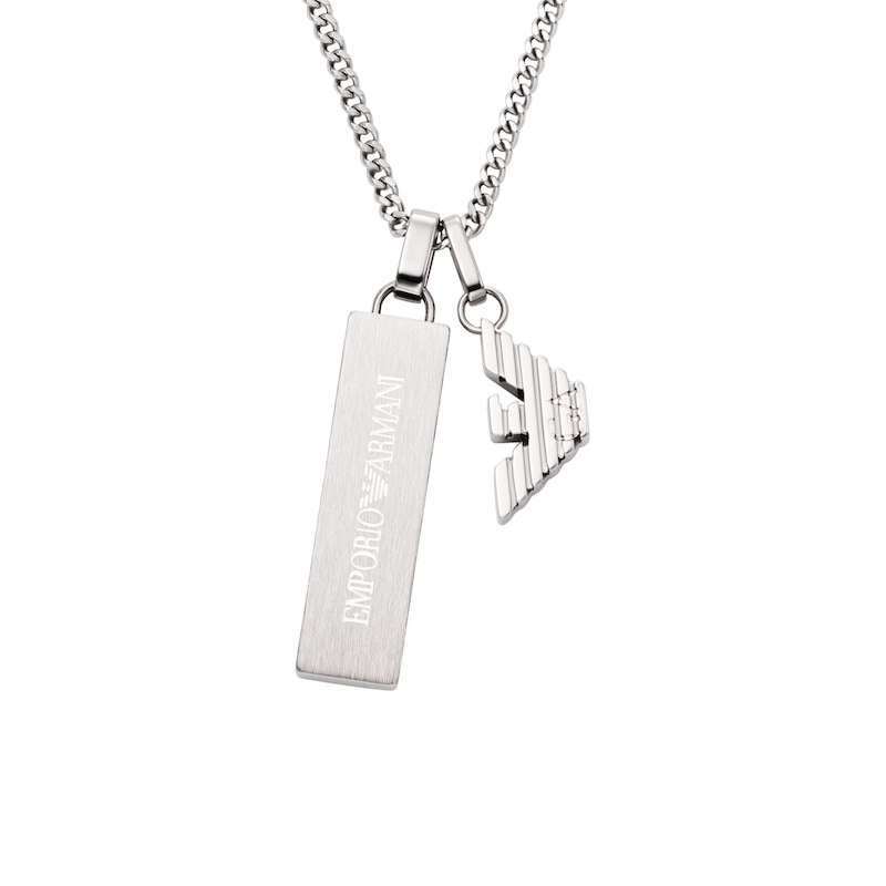 Main Image 1 of Emporio Armani Men's Stainless Steel Dog Tag Necklace