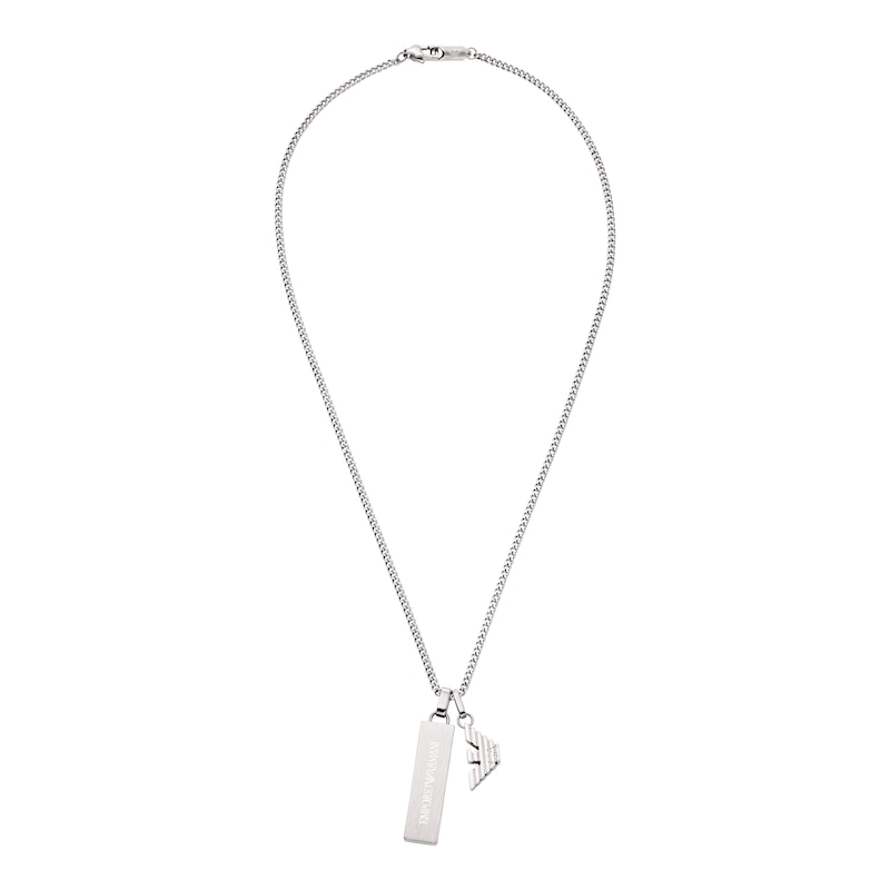 Main Image 2 of Emporio Armani Men's Stainless Steel Dog Tag Necklace
