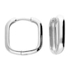 Thumbnail Image 1 of Sterling Silver Polished Rectangular Hoop Earrings