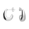 Thumbnail Image 1 of Sterling Silver Polished J Shaped Hoop Stud Earrings
