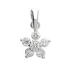 Thumbnail Image 1 of Sterling Silver & Cubic Zirconia Flower Shaped Pendant