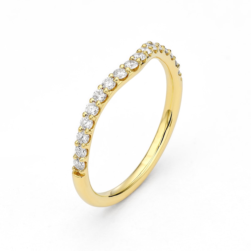 Main Image 2 of Arctic Light 18ct Yellow Gold Shaped Eternity 0.25ct Diamond Ring
