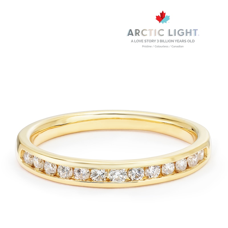Main Image 1 of Arctic Light 18ct Yellow Gold Channel Eternity 0.25ct Diamond Ring