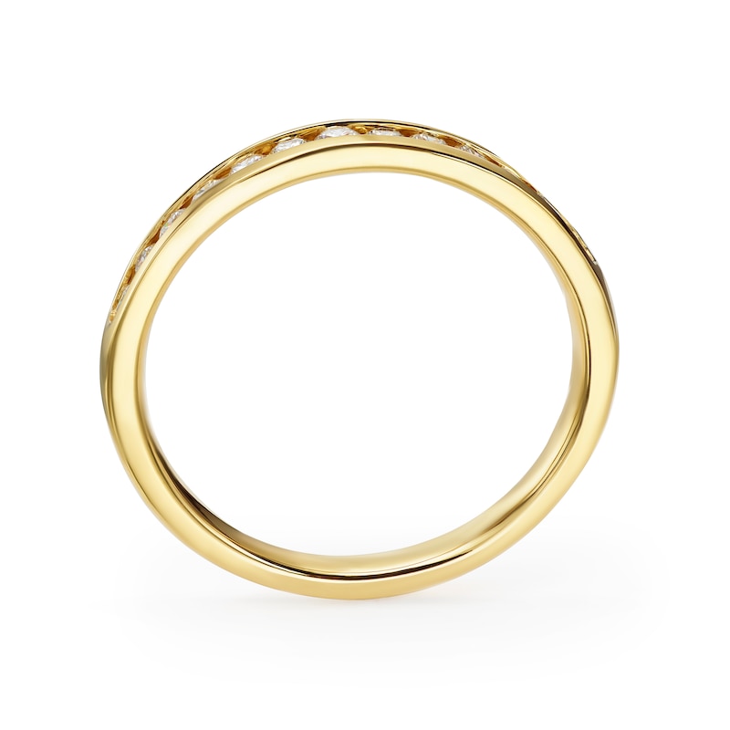 Main Image 3 of Arctic Light 18ct Yellow Gold Channel Eternity 0.25ct Diamond Ring