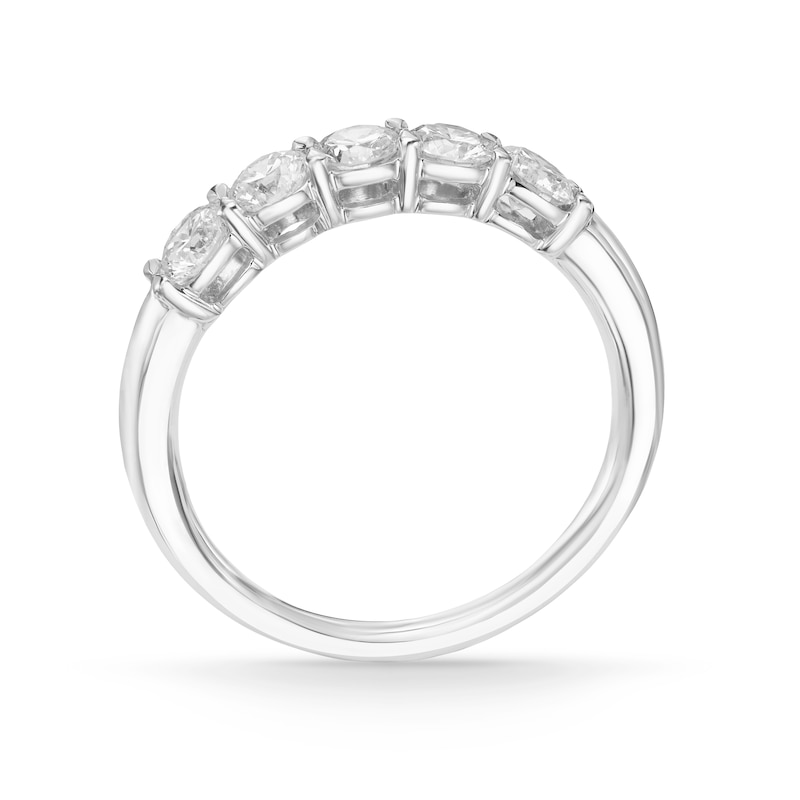 Main Image 3 of Arctic Light Platinum 5 Stone Eternity 0.75ct Diamond Ring