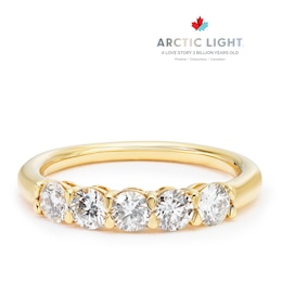 Arctic Light 18ct Yellow gold 5 Stone Eternity 0.75ct Diamond Ring