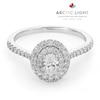 Thumbnail Image 1 of Engagement Ring Arctic Light Platinum Oval Double Halo 0.66ct Diamond Ring