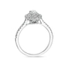 Thumbnail Image 3 of Engagement Ring Arctic Light Platinum Oval Double Halo 0.66ct Diamond Ring