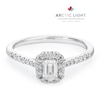 Thumbnail Image 1 of Engagement Ring Arctic Light Platinum Emerald Halo 0.50ct Diamond Ring