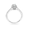 Thumbnail Image 3 of Engagement Ring Arctic Light Platinum Emerald Halo 0.50ct Diamond Ring