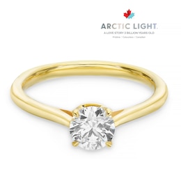 Engagement Ring Arctic Light 18ct Yellow Gold Round Solitaire 0.70ct Diamond Ring