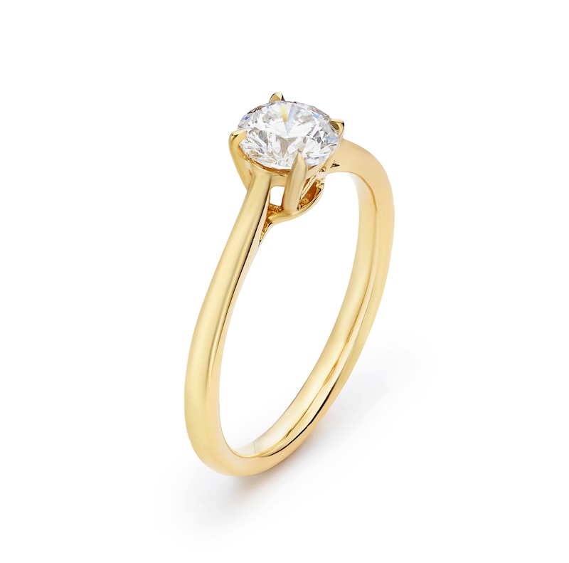 Main Image 2 of Engagement Ring Arctic Light 18ct Yellow Gold Round Solitaire 0.70ct Diamond Ring