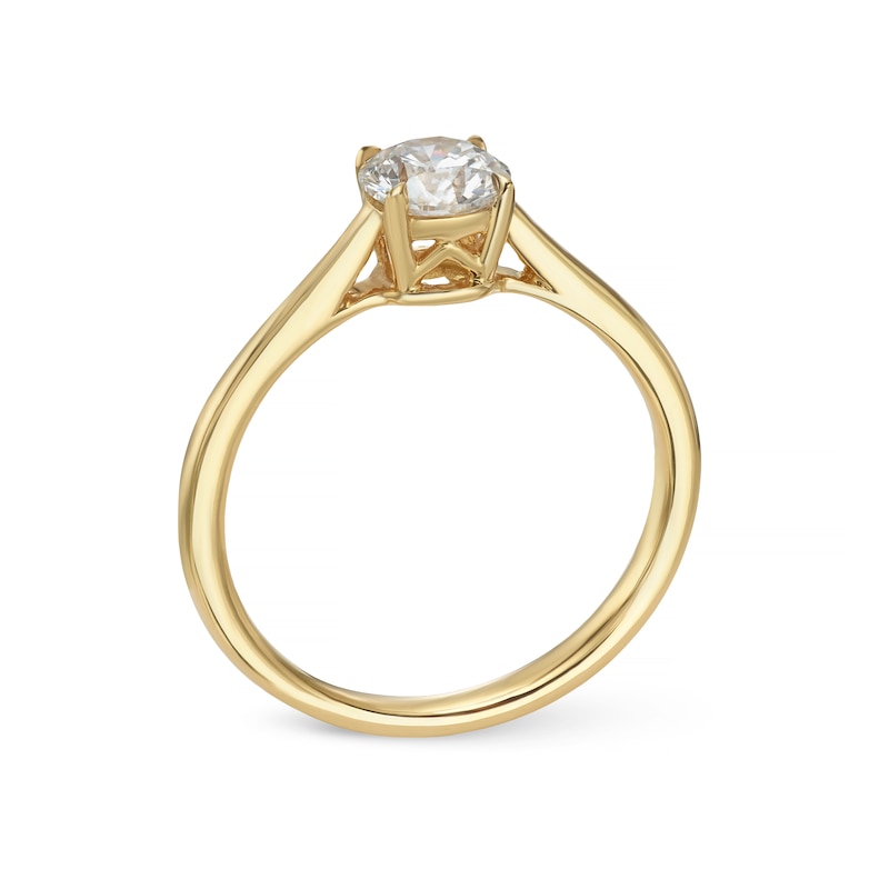 Main Image 3 of Engagement Ring Arctic Light 18ct Yellow Gold Round Solitaire 0.70ct Diamond Ring