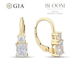 BLOOM 9ct Yellow Gold 1.80ct Lab Grown Diamond Mixed Cut Leverback Earrings