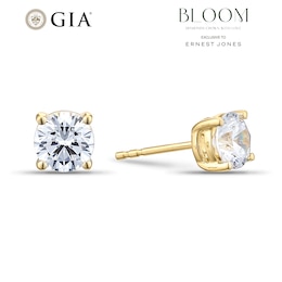 BLOOM 9ct Yellow Gold 1.50ct Lab Grown Diamond Solitaire Stud Earrings