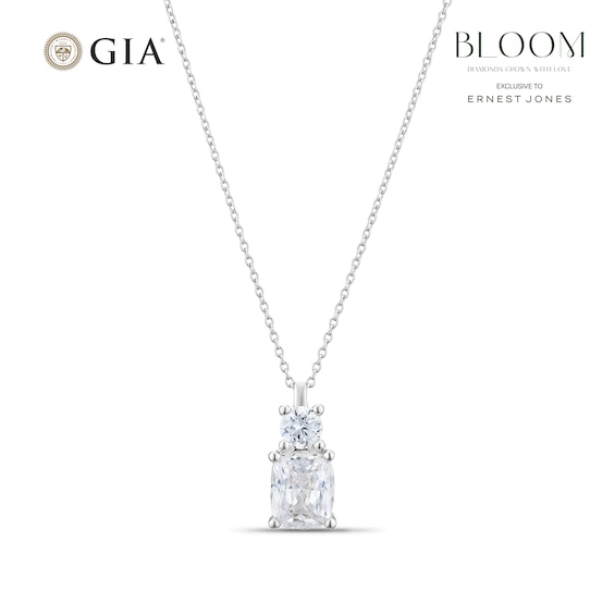 BLOOM 9ct White Gold 1.50ct Lab Grown Diamond Cushion and