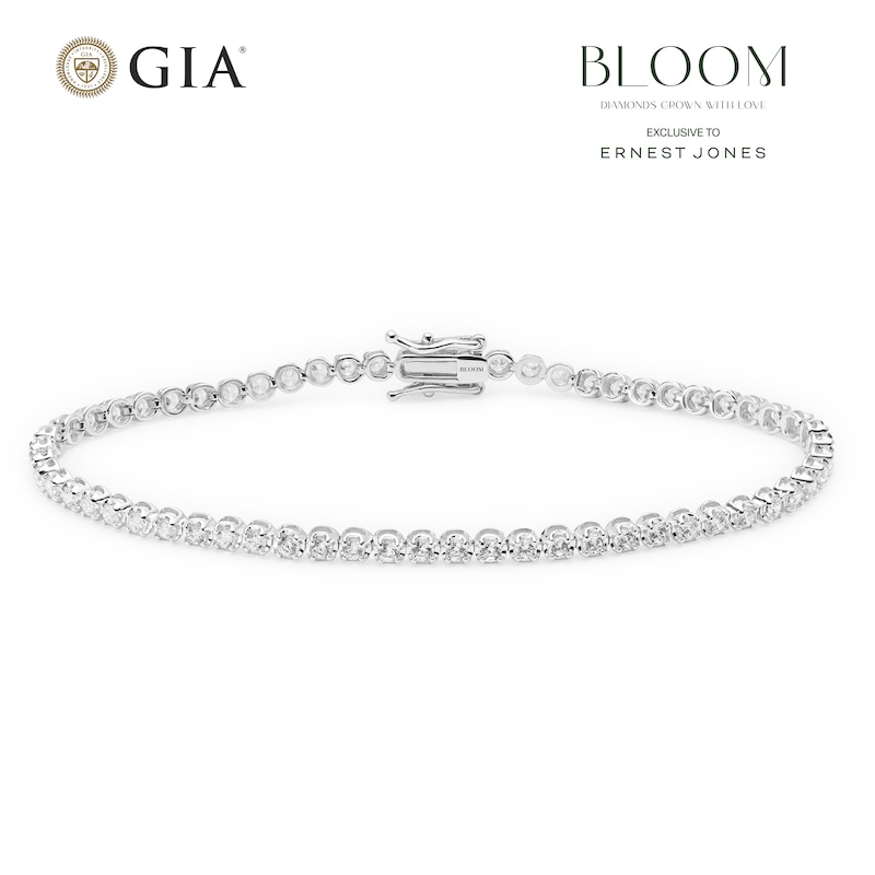Main Image 1 of BLOOM 9ct White Gold 2ct Lab Grown Diamond Buttercup Bracelet