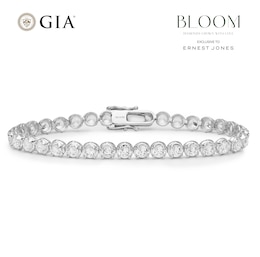 BLOOM 9ct White Gold 7ct Lab Grown Diamond Buttercup Bracelet