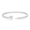Thumbnail Image 3 of BLOOM 9ct White Gold 6ct Lab Grown Diamond Butterfly Clasp Tennis Bracelet
