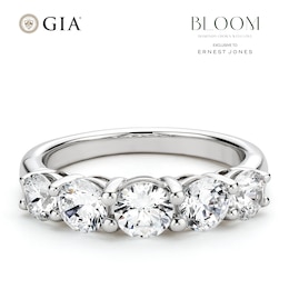 BLOOM 14ct White Gold 1.80ct Lab Grown Diamond Round 5 Stone Graduating Ring