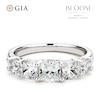 Thumbnail Image 1 of BLOOM 14ct White Gold 1.90ct Lab Grown Diamond Cushion 5 Stone Graduating Ring